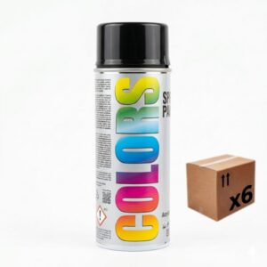SPRAY COLOR MOTIP PRETO BRILHANTE 400ml  6 UNIDADES